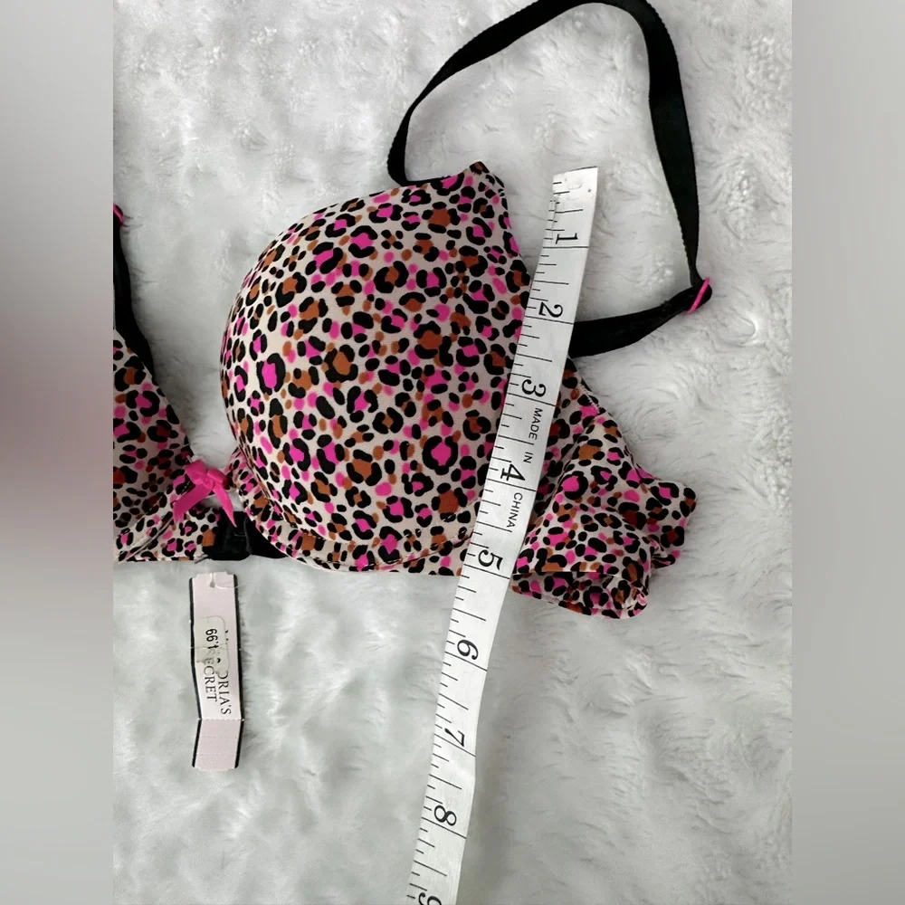Victoria's Secret Leopard Print Bra - Pink and Black - Picture 5 of 6